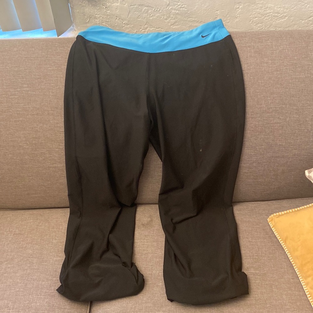 Black and blue Nike joggers